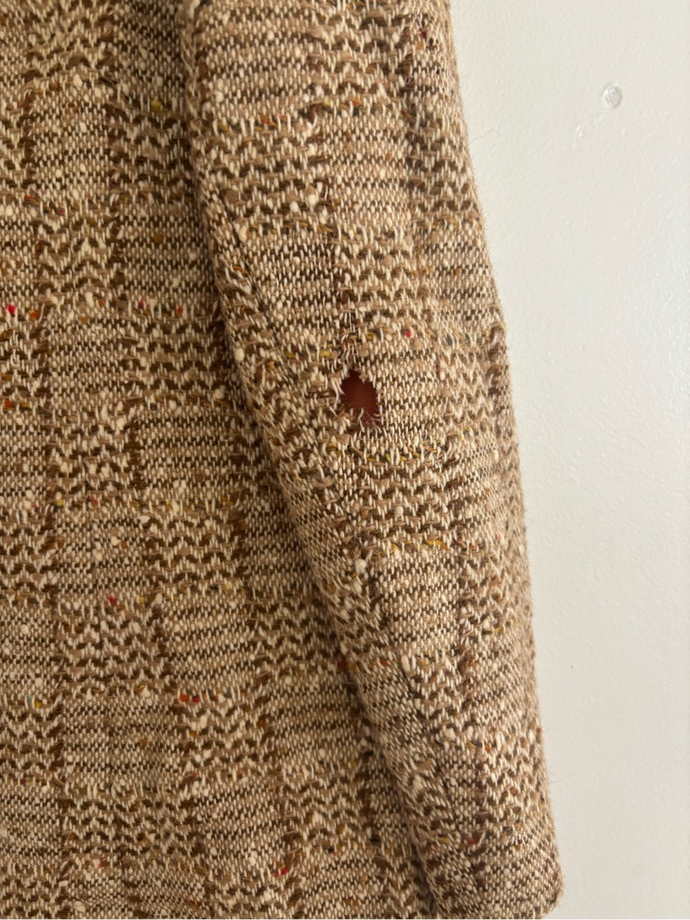 Vintage 1970s Pendleton Wool Suit 2pc Blazer Pants Brown Tweed size Small Vtg 14 - Picture 5 of 15